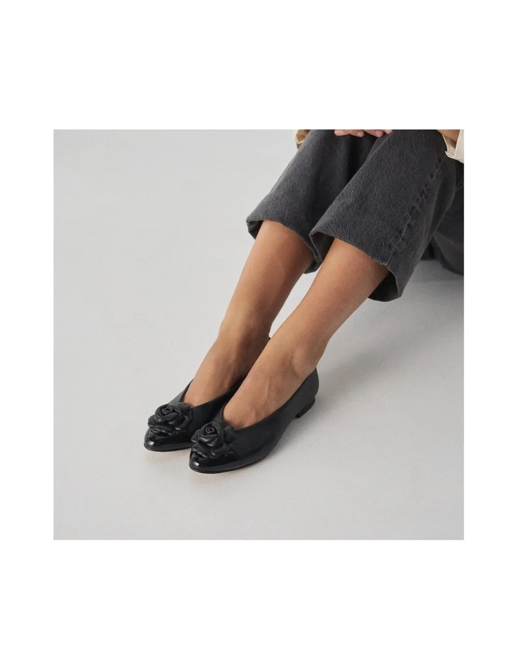 MONPIEL Bailarina Amelie Punta Charol Flor*Mujer Bailarinas Manoletinas Mujer
