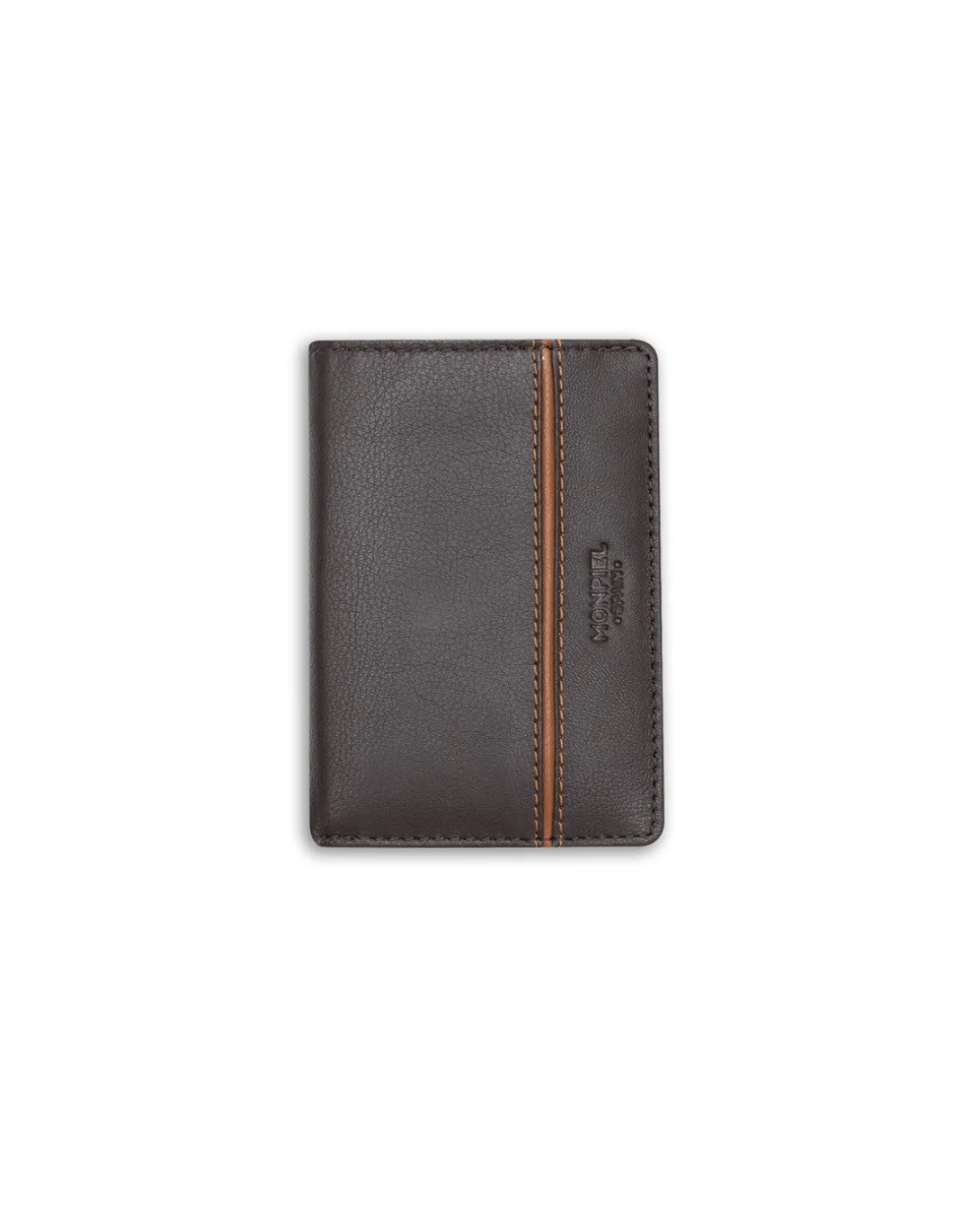 MONPIEL Billetera Pequena con Monedero Raya Lateral*Hombre Carteras Hombre Piel