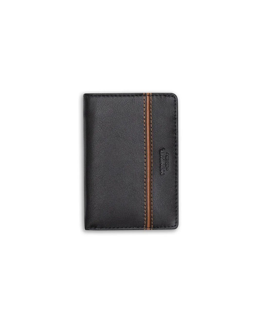 MONPIEL Billetera Pequena con Monedero Raya Lateral*Hombre Carteras Hombre Piel
