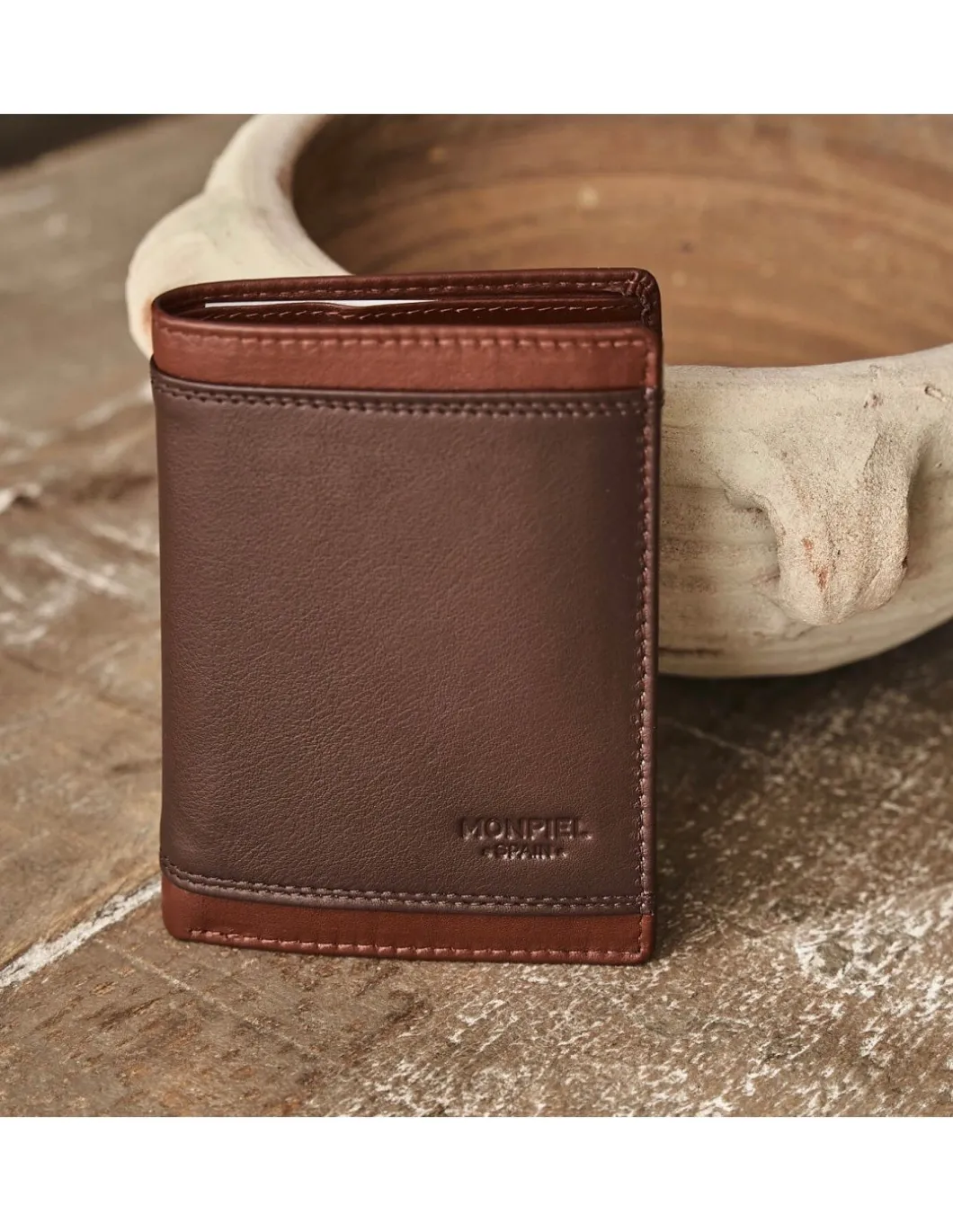 MONPIEL Billetero Basico de piel Lago*Hombre Carteras Hombre Piel