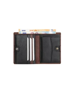 MONPIEL Billetero con Broche Interior y Monedero Cuero*Hombre Carteras Hombre Piel