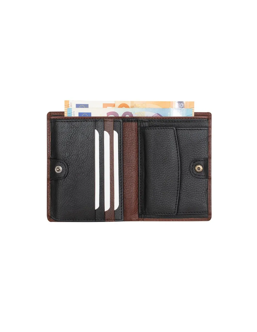 MONPIEL Billetero con Broche Interior y Monedero Cuero*Hombre Carteras Hombre Piel