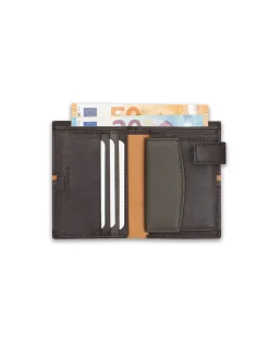 MONPIEL Billetero con Broche y Monedero Dentro Rayas a Color*Hombre Carteras Hombre Piel