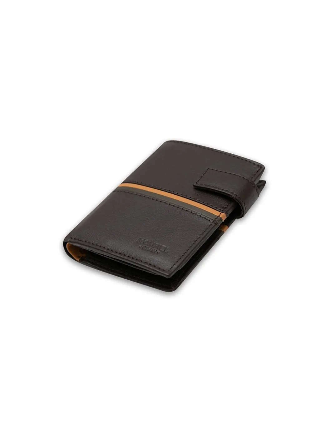 MONPIEL Billetero con Broche y Monedero Dentro Rayas a Color*Hombre Carteras Hombre Piel
