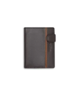 MONPIEL Billetero con Broche y Monedero Raya Lateral*Hombre Carteras Hombre Piel