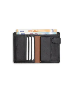 MONPIEL Billetero con Broche y Monedero Raya Lateral*Hombre Carteras Hombre Piel