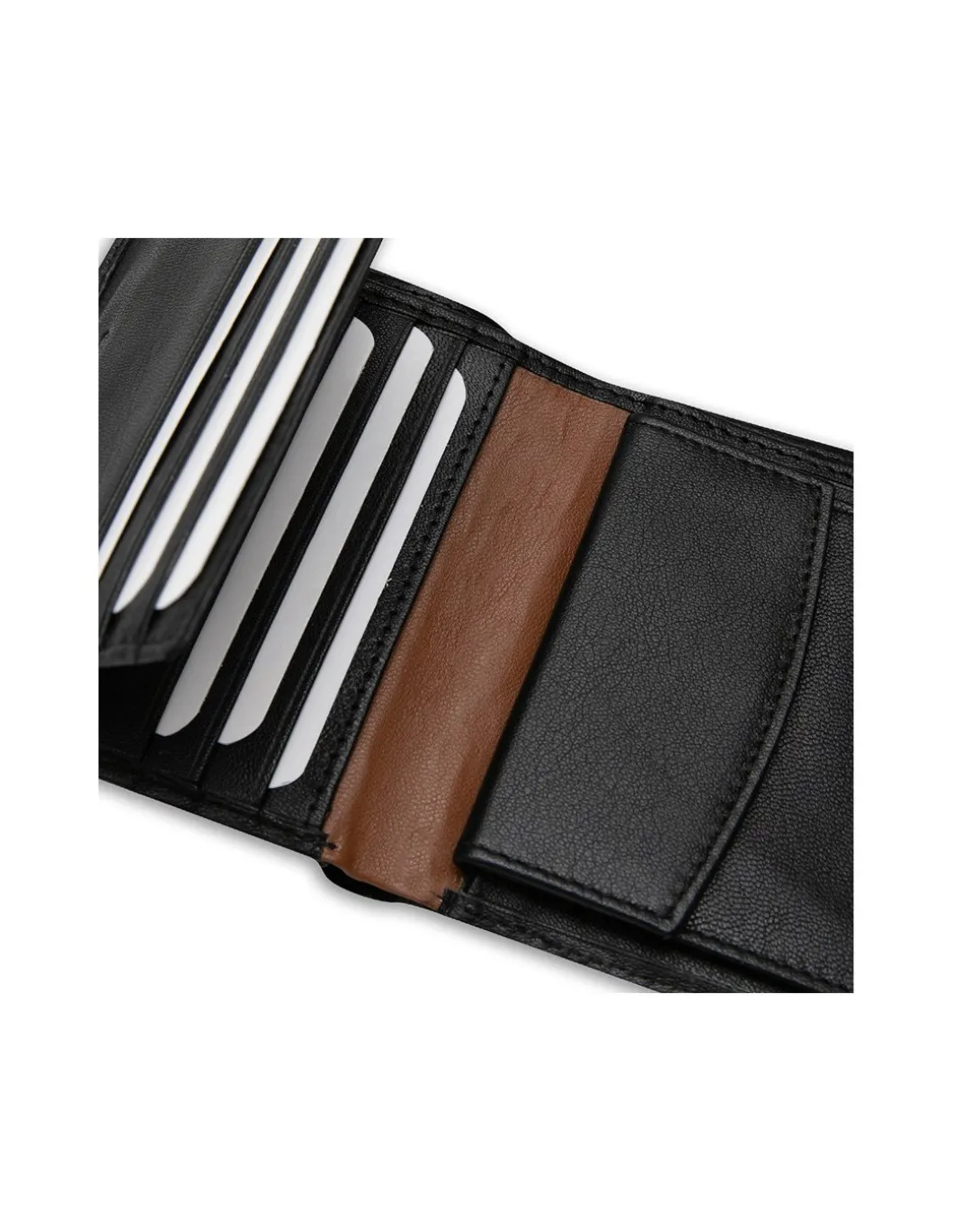 MONPIEL Billetero con Broche y Monedero Raya Lateral*Hombre Carteras Hombre Piel