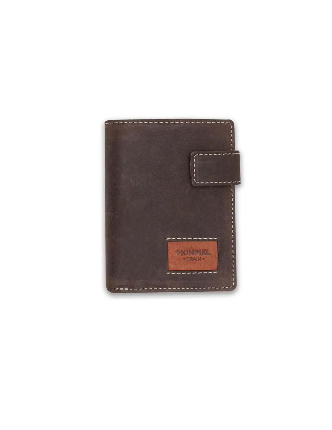 MONPIEL Billetero con Broche y Monedero Parche con Logo*Hombre Outlet Hombre|Carteras Hombre Piel