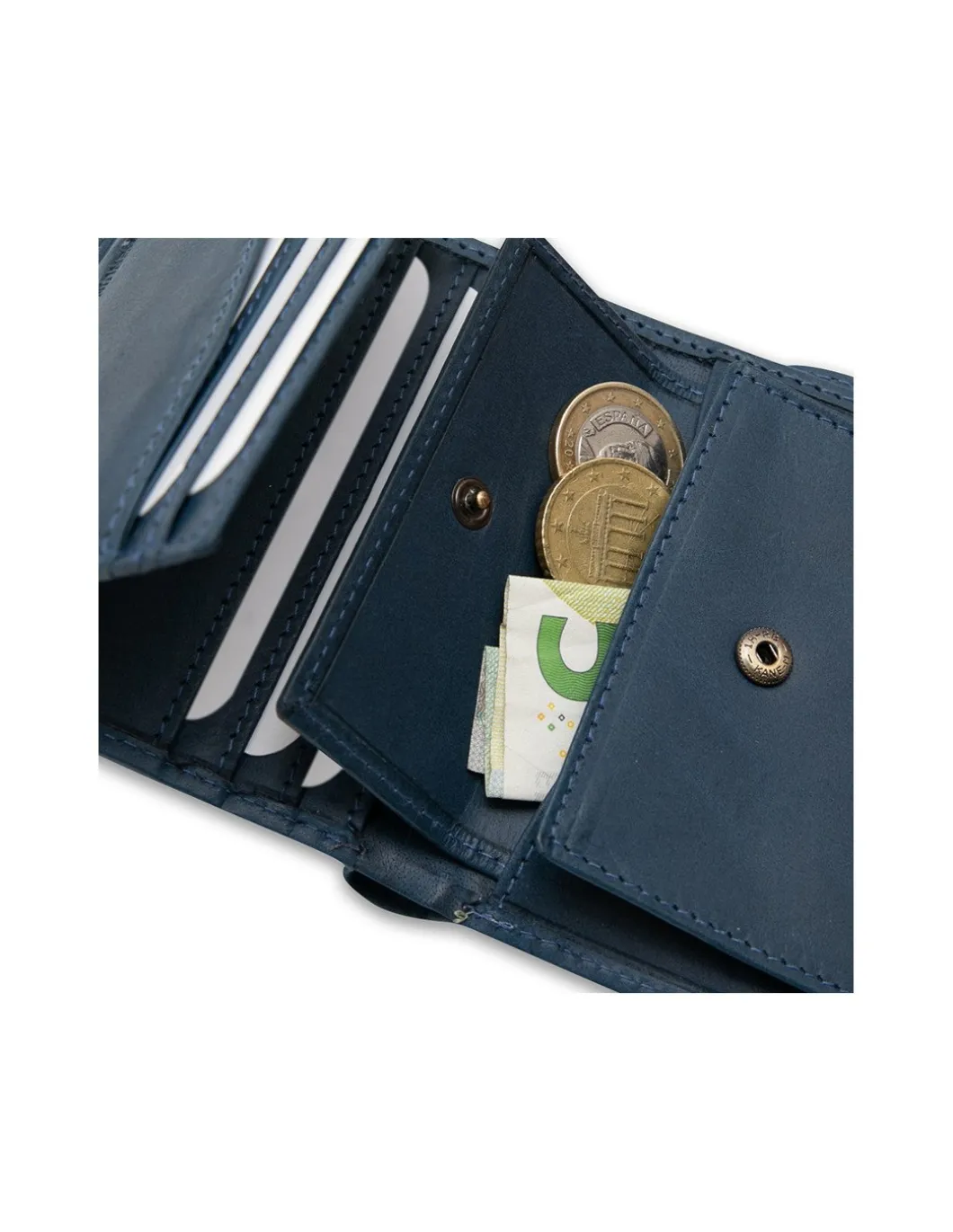 MONPIEL Billetero con Broche y Monedero Parche con Logo*Hombre Outlet Hombre|Carteras Hombre Piel