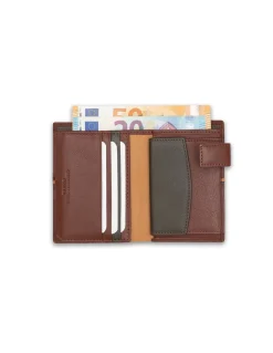 MONPIEL Billetero con Broche y Monedero Dentro Rayas a Color*Hombre Carteras Hombre Piel