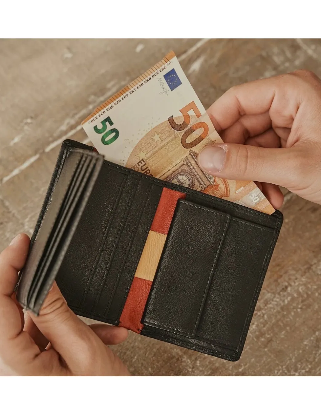 MONPIEL Billetero con Monedero Bandera Espana*Hombre Carteras Hombre Piel