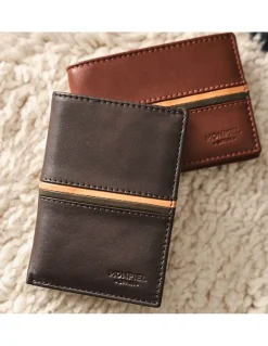 MONPIEL Billetero con Monedero Dentro Rayas a Color*Hombre Carteras Hombre Piel