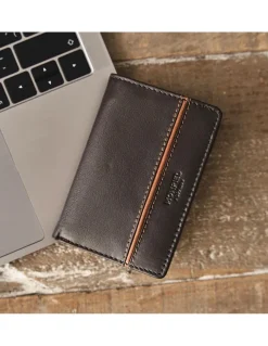 MONPIEL Billetero con Monedero Raya Lateral*Hombre Carteras Hombre Piel