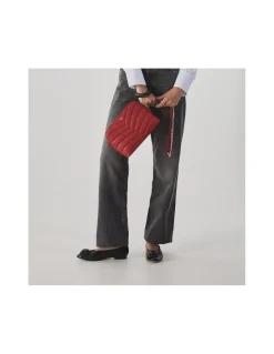 MONPIEL Bolso Acolchado de Piel con Cadena Oro*Mujer Bolsos De Piel Medianos|Bolsos Piel Mujer