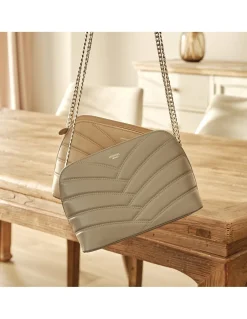 MONPIEL Bolso Acolchado de Piel con Cadena Oro*Mujer Bolsos De Piel Medianos|Bolsos Piel Mujer