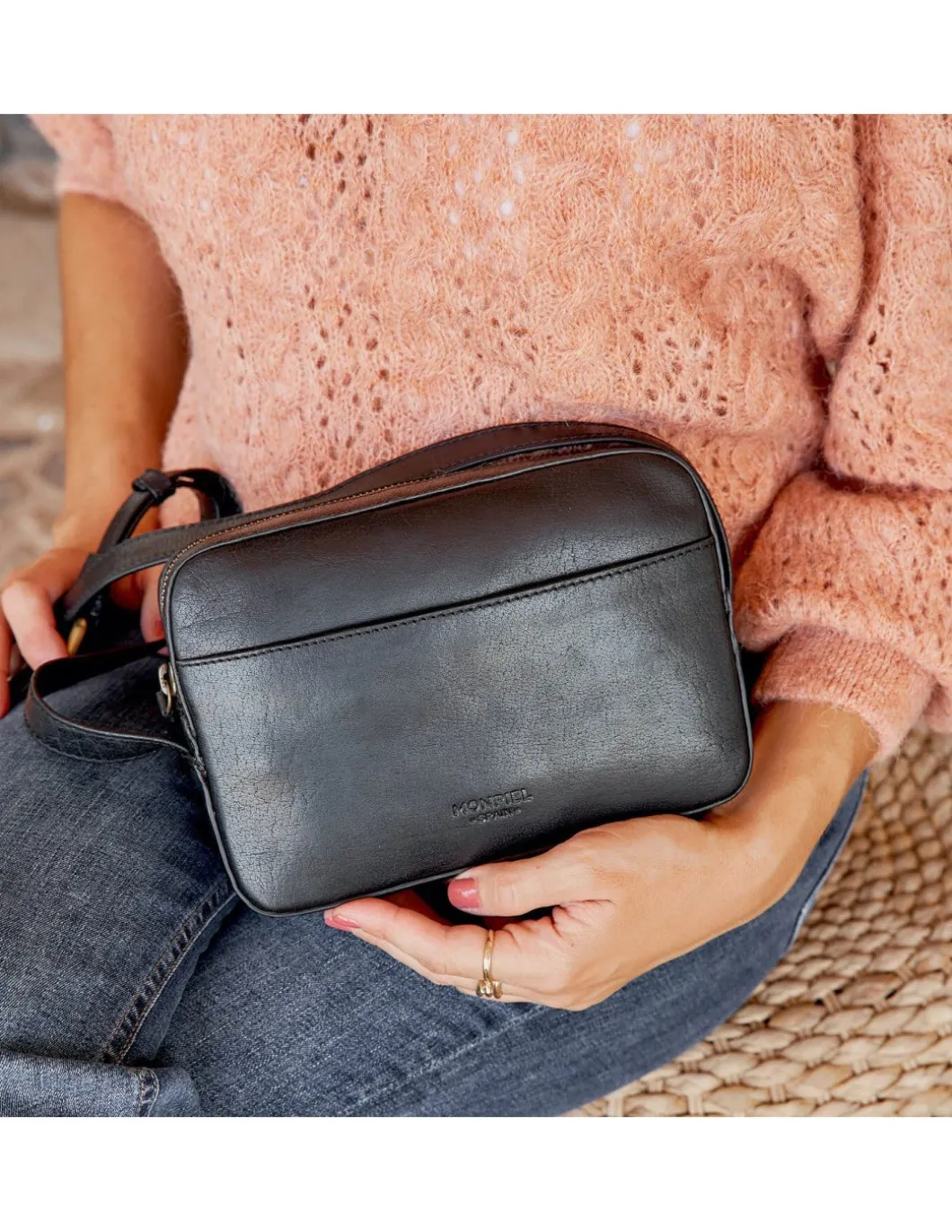 MONPIEL Bolso Bandolera Basic*Mujer Bolsos De Piel Pequeños|Bolsos Piel Mujer