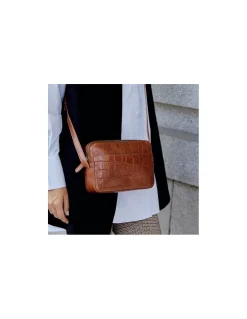 MONPIEL Bolso Bandolera de Piel Coco*Mujer Bolsos De Piel Pequeños|Bolsos Piel Mujer