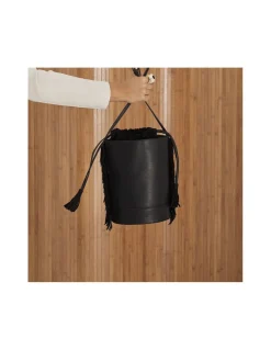 MONPIEL Bolso de Cubo de piel con Flecos Grande Roma*Mujer Bolsos De Piel Grandes|Bolsos Piel Mujer