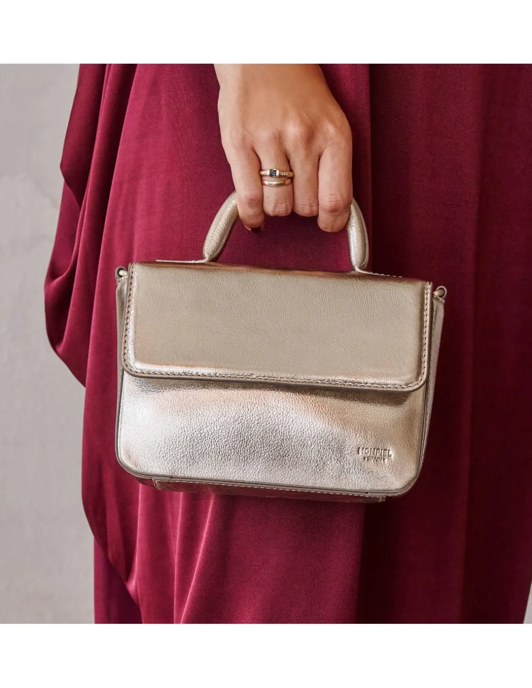 MONPIEL Bolso de Piel Pequeno Armado*Mujer Bolsos Piel Mujer|Bolsos De Piel Pequeños