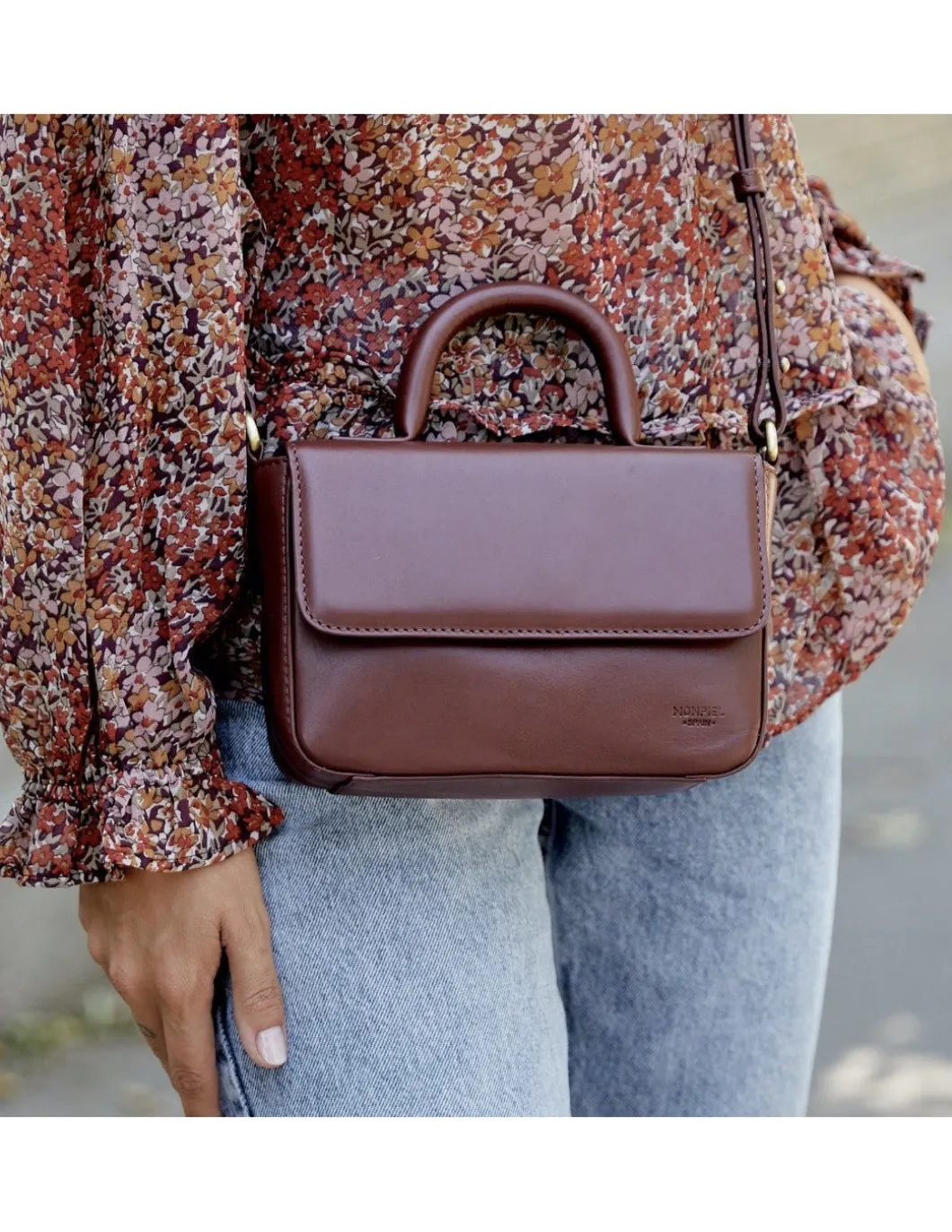 MONPIEL Bolso de Piel Pequeno Armado*Mujer Bolsos De Piel Pequeños|Bolsos Piel Mujer