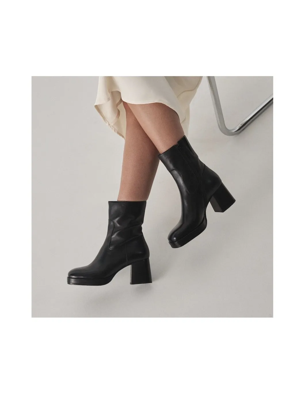 MONPIEL Botin de plataforma Claudia*Mujer Botines Piel Mujer