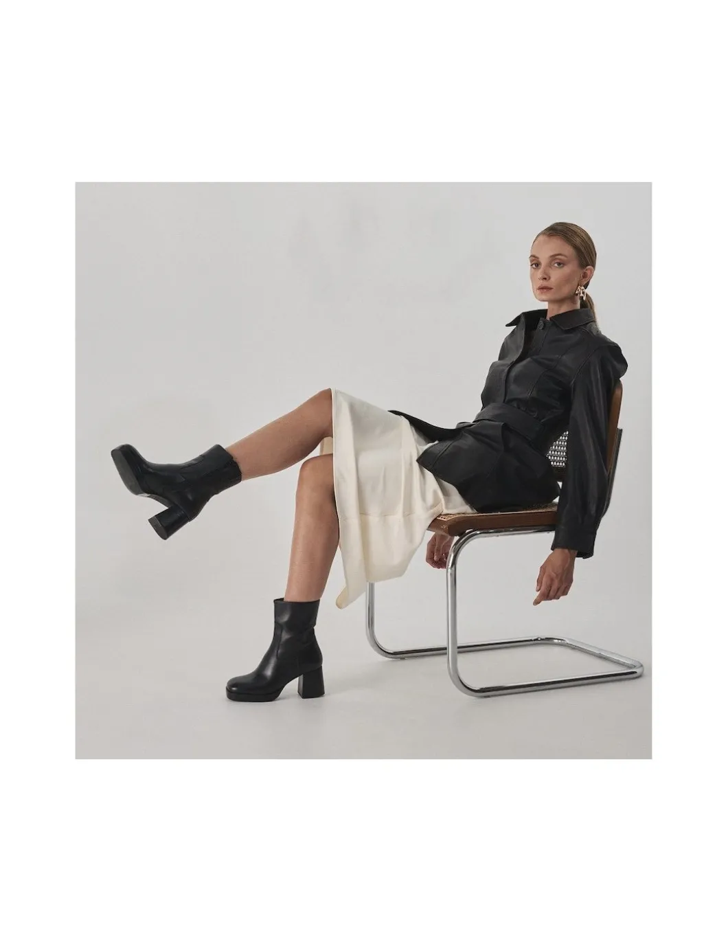 MONPIEL Botin de plataforma Claudia*Mujer Botines Piel Mujer