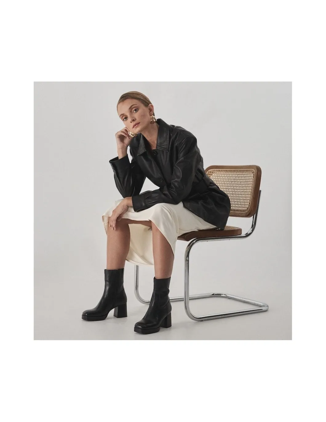 MONPIEL Botin de plataforma Claudia*Mujer Botines Piel Mujer