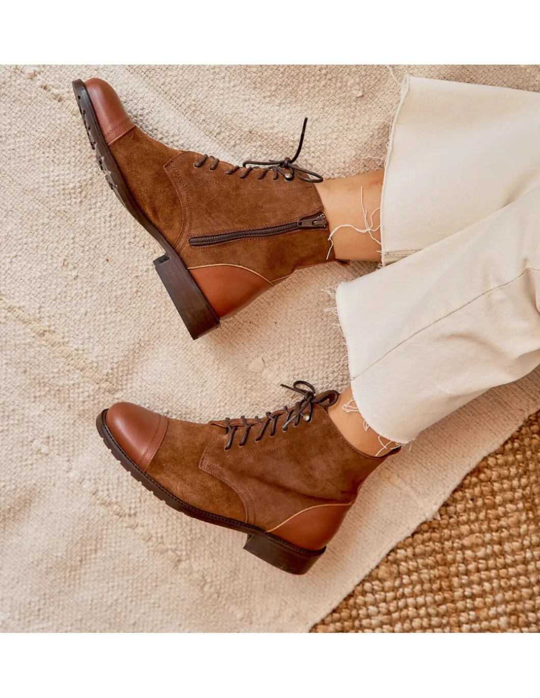 MONPIEL Botin Mujer con Cordones Satur*Mujer Outlet Mujer|Botines Piel Mujer