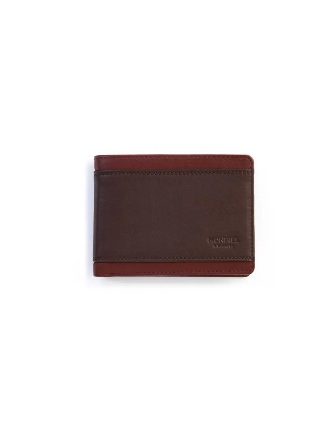 MONPIEL Cartera Americana de piel con Monedero y Tarjetero Extra Lago*Hombre Carteras Hombre Piel
