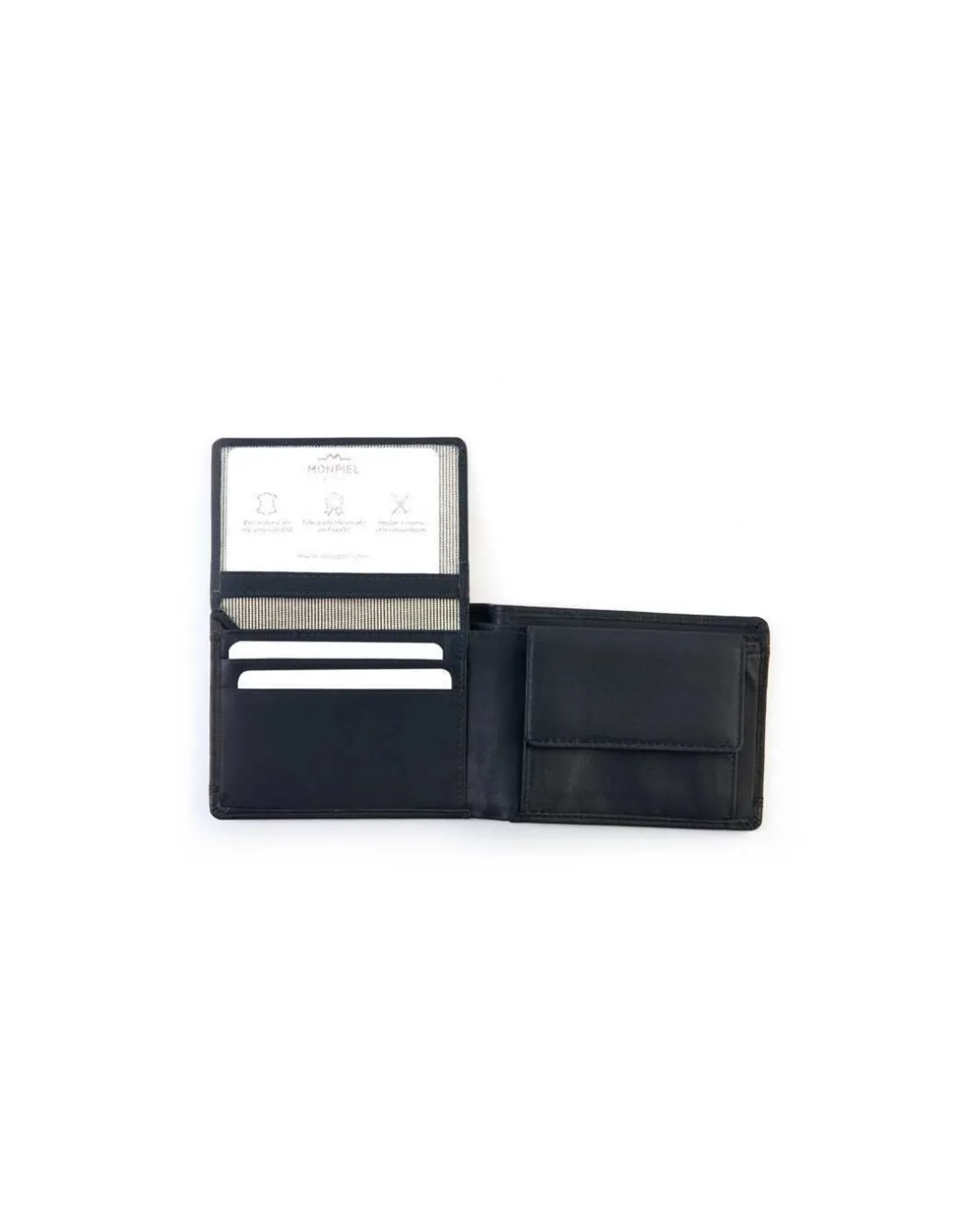 MONPIEL Cartera Americana de piel con Monedero y Tarjetero Extra Lago*Hombre Carteras Hombre Piel