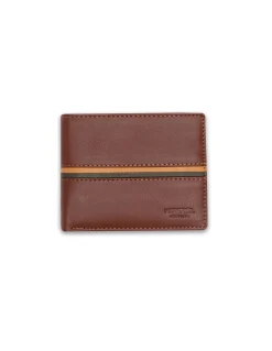 MONPIEL Cartera Americana Grande con Rayas a Color*Hombre Carteras Hombre Piel