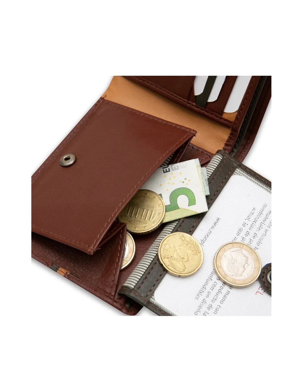 MONPIEL Cartera Americana Grande con Rayas a Color*Hombre Carteras Hombre Piel