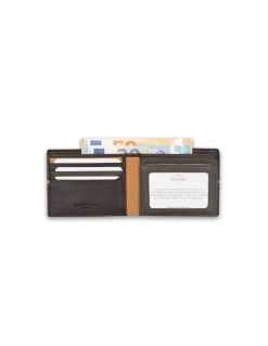 MONPIEL Cartera Americana Grande con Rayas a Color*Hombre Carteras Hombre Piel