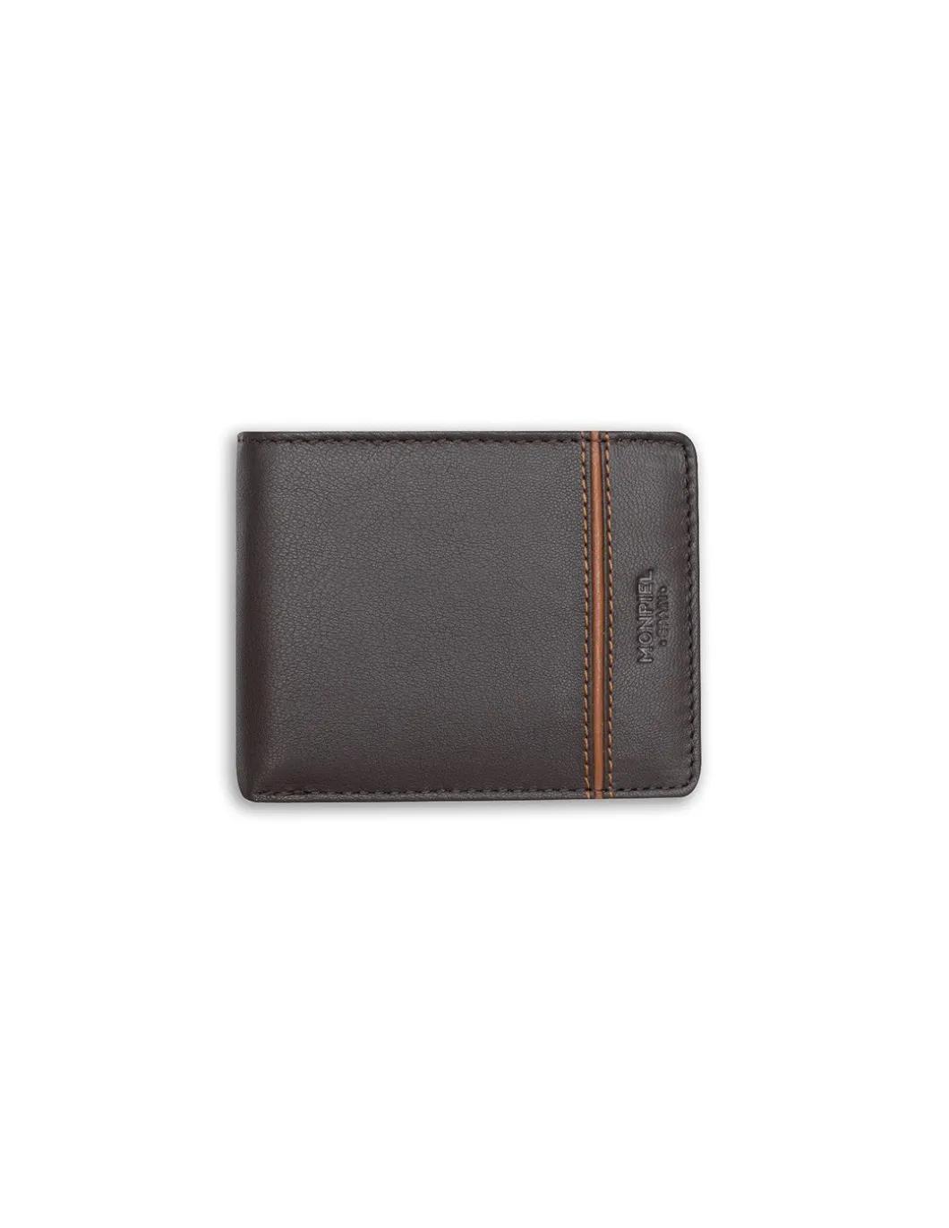 MONPIEL Cartera Americana Grande con Monedero Raya Lateral*Hombre Carteras Hombre Piel