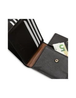 MONPIEL Cartera Americana Grande con Monedero Raya Lateral*Hombre Carteras Hombre Piel