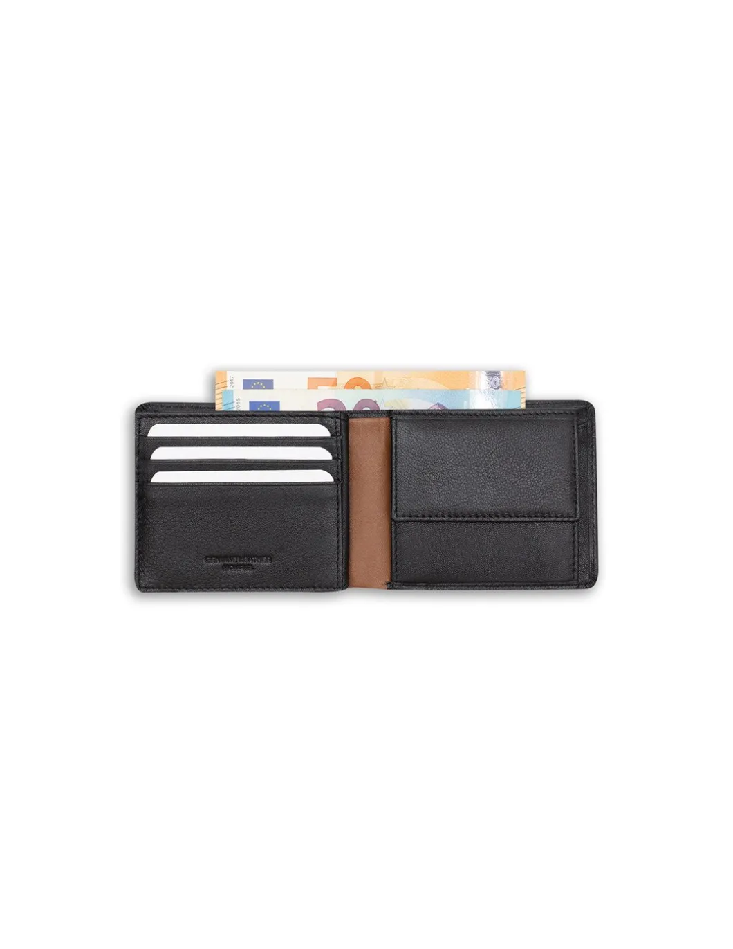 MONPIEL Cartera Americana Grande con Monedero Raya Lateral*Hombre Carteras Hombre Piel