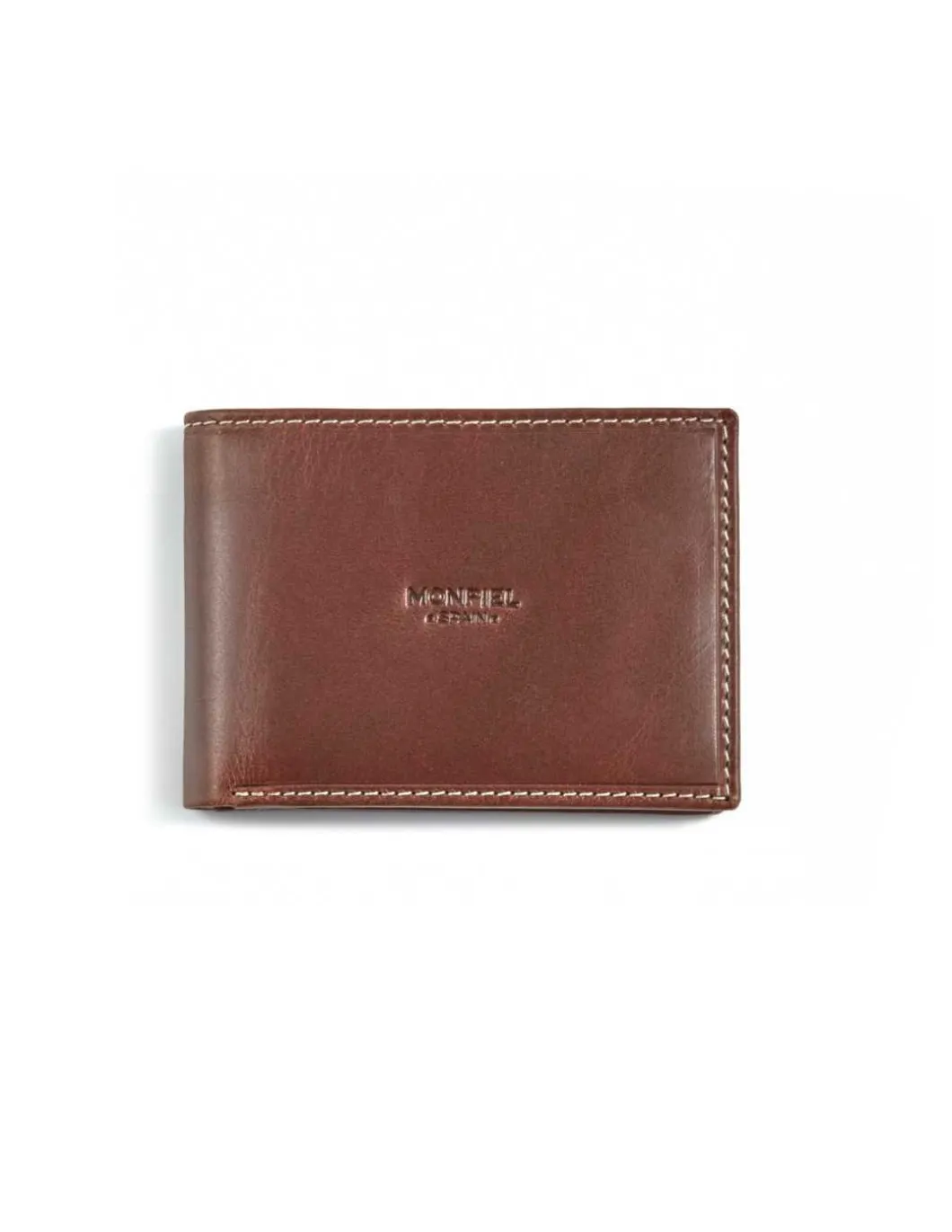 MONPIEL Cartera Americana Pequena Simple Logo Central*Hombre Carteras Hombre Piel