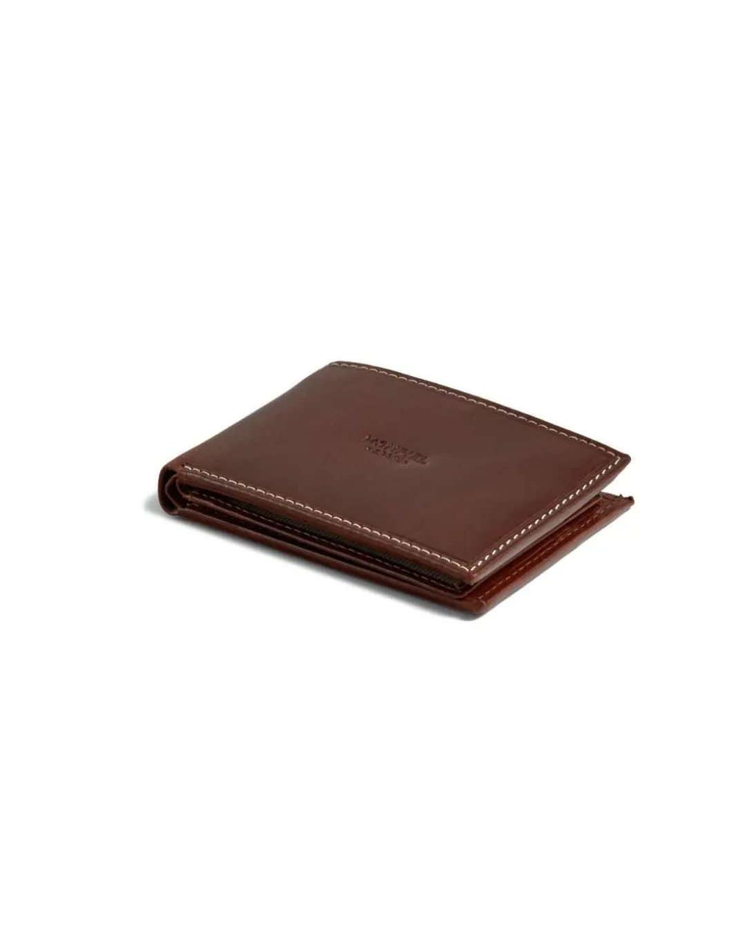 MONPIEL Cartera Americana Pequena Simple Logo Central*Hombre Carteras Hombre Piel