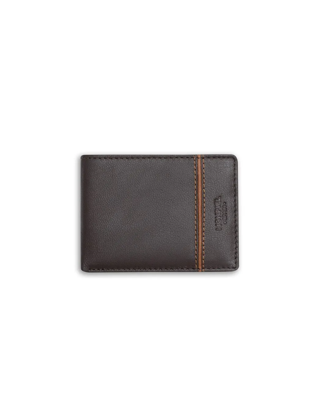 MONPIEL Cartera Americana Pequena con Raya Lateral*Hombre Carteras Hombre Piel