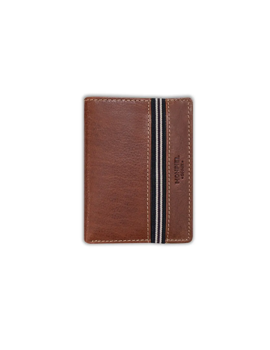 MONPIEL Cartera Billetera con Monedero Goma*Hombre Carteras Hombre Piel