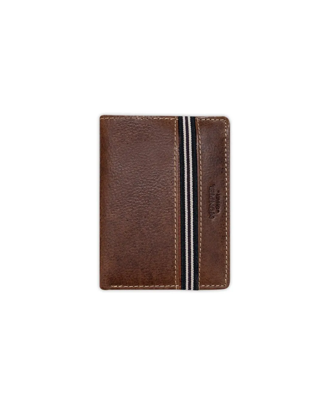 MONPIEL Cartera Billetera con Monedero Goma*Hombre Carteras Hombre Piel