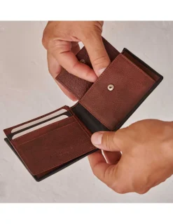 MONPIEL Cartera Billetera con Monedero Goma*Hombre Carteras Hombre Piel