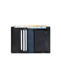 MONPIEL Cartera Billetera con Monedero Goma*Hombre Carteras Hombre Piel