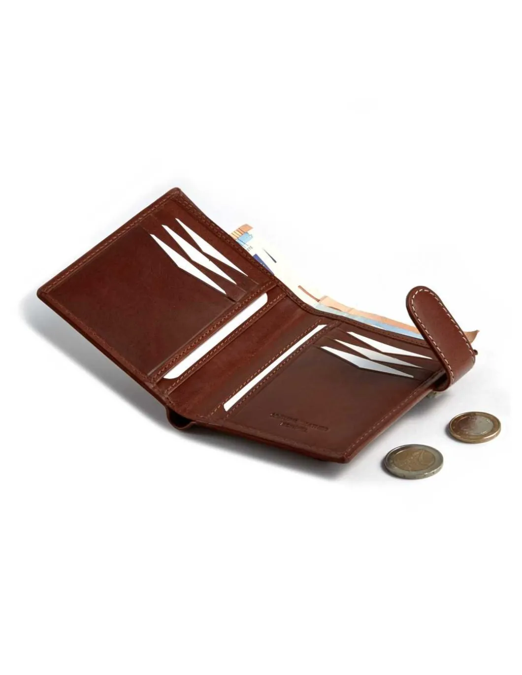MONPIEL Cartera con Broche y Monedero Trasero Logo Central*Hombre Carteras Hombre Piel