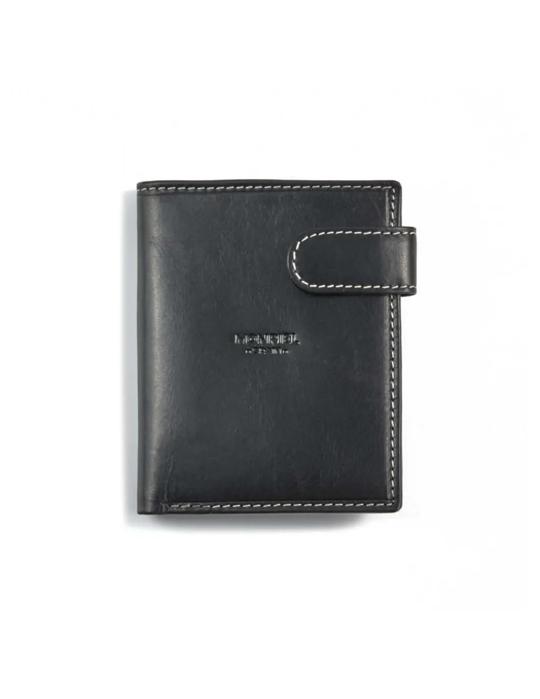 MONPIEL Cartera con Broche y Monedero Trasero Logo Central*Hombre Carteras Hombre Piel