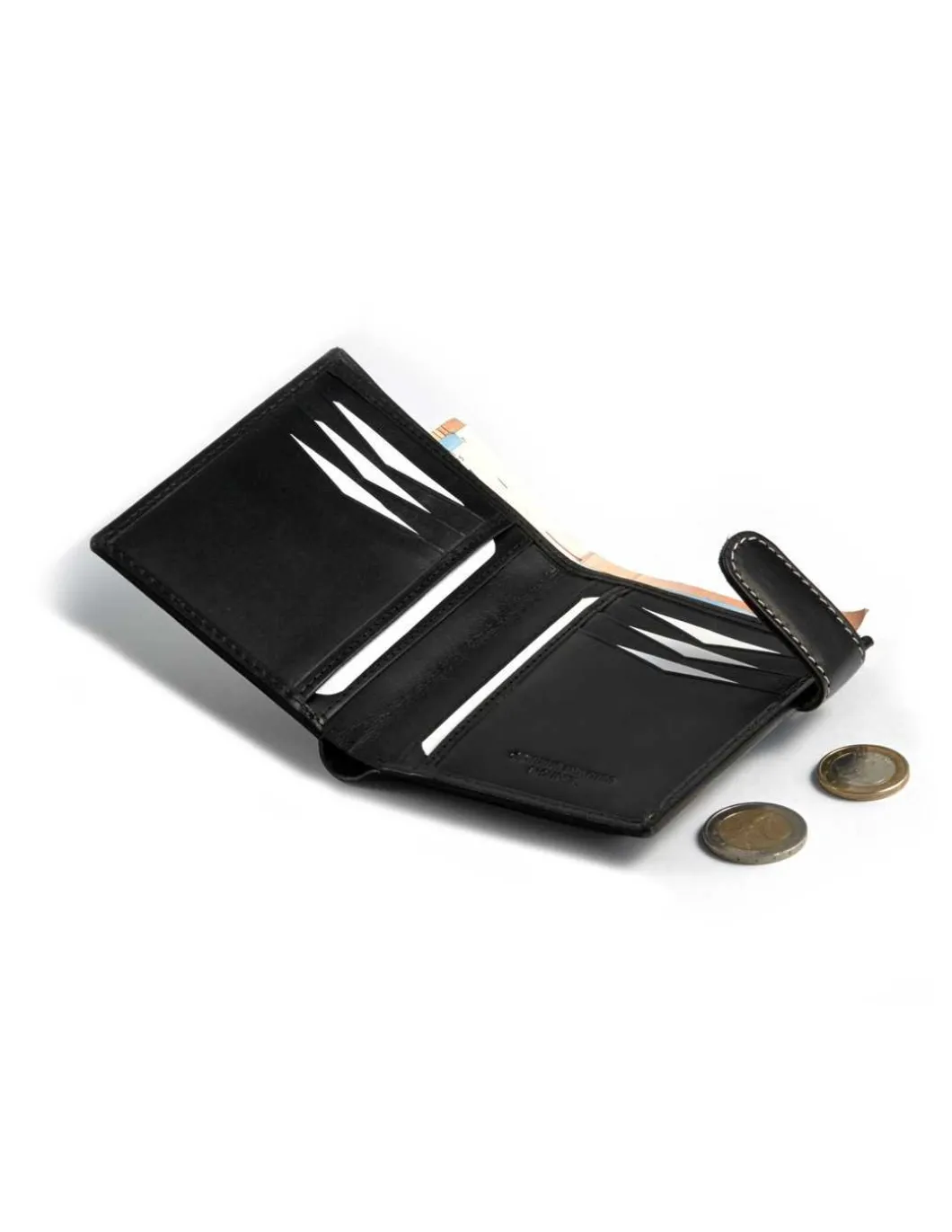 MONPIEL Cartera con Broche y Monedero Trasero Logo Central*Hombre Carteras Hombre Piel