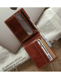 MONPIEL Cartera de cuero hombre Americano Mini*Hombre Carteras Hombre Piel