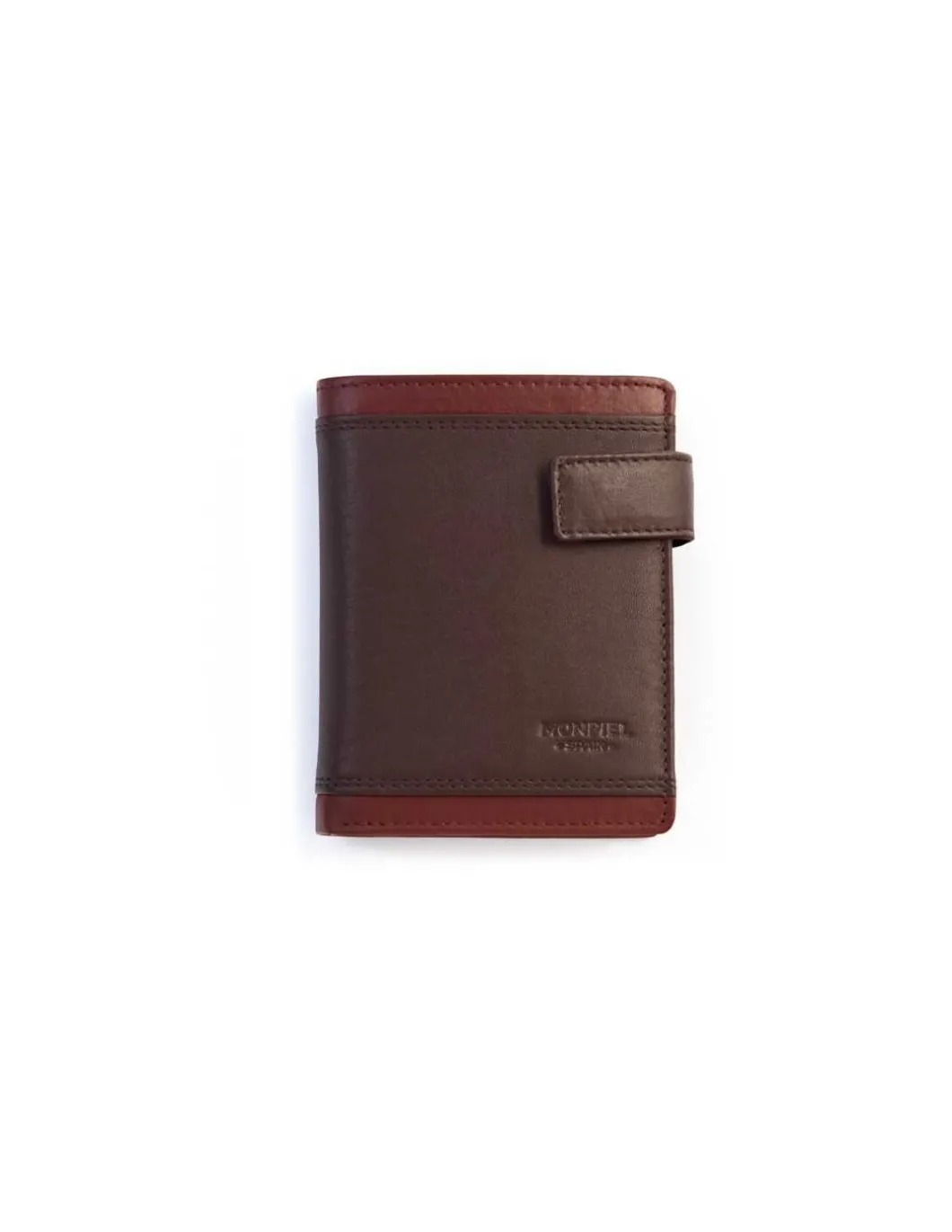 MONPIEL Cartera de piel Hombre con Broche y Monedero Lago*Hombre Carteras Hombre Piel
