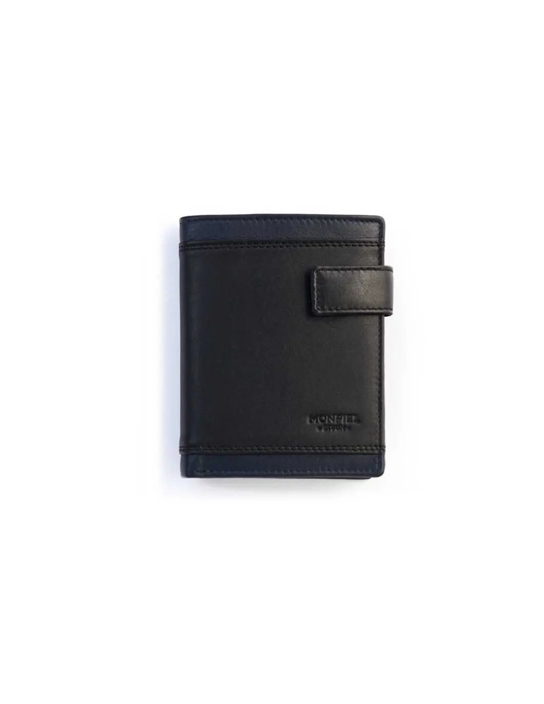 MONPIEL Cartera de piel Hombre con Broche y Monedero Lago*Hombre Carteras Hombre Piel