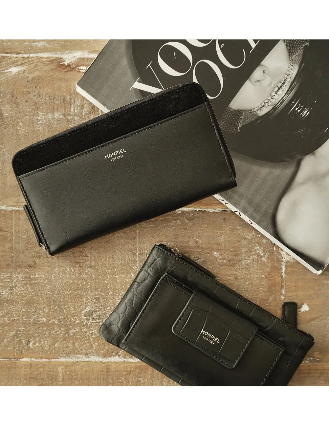 MONPIEL Cartera de Piel Senora Bolsa*Mujer Carteras Piel Mujer
